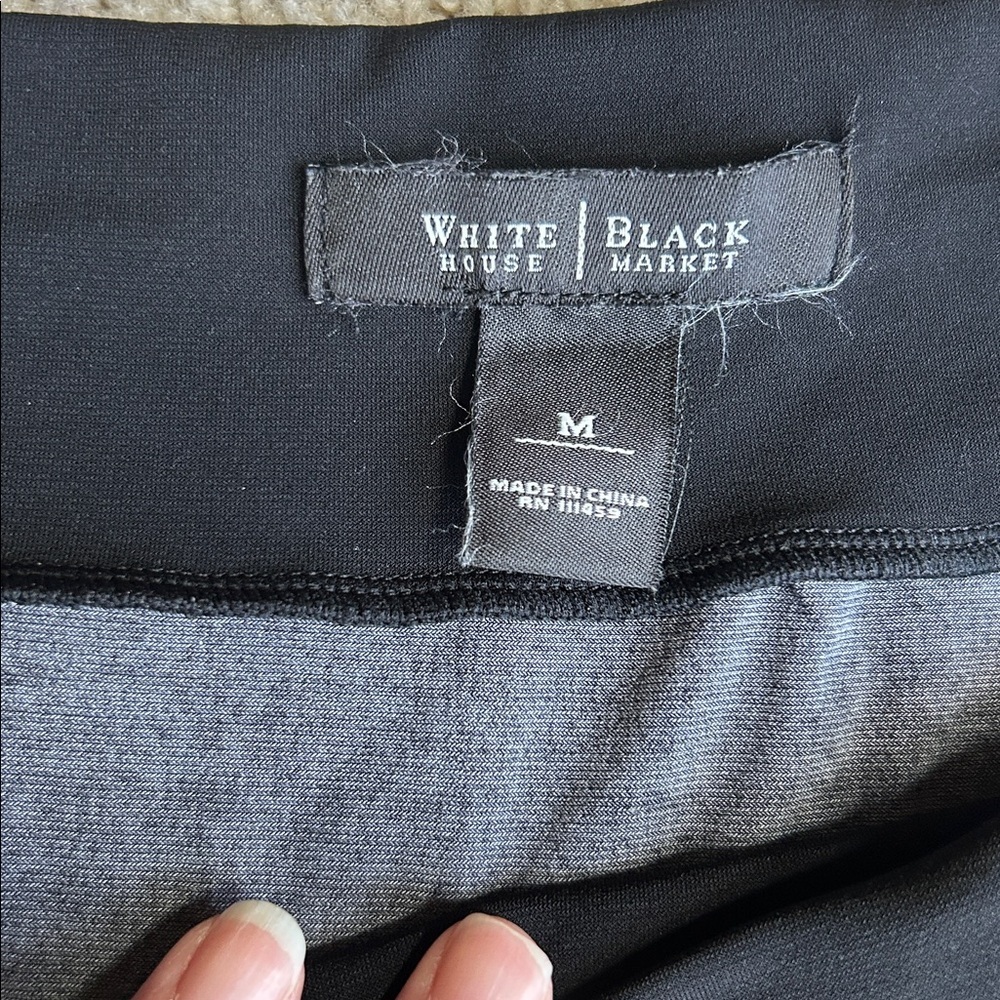 WHITE HOUSE BLACK MARKET, BLACK-AND-WHITE MAXI SKIRT - Picture 3 of 3